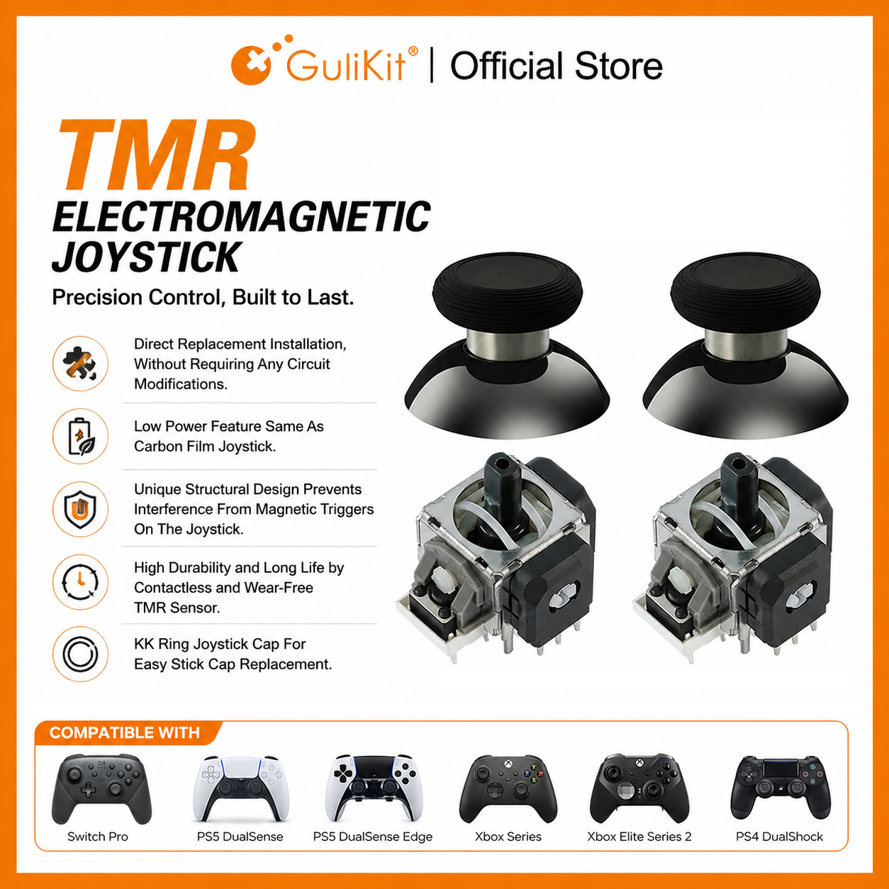 Gaming Accessories Joystick - 10 Pairs GuliKit TMR Joystick with
