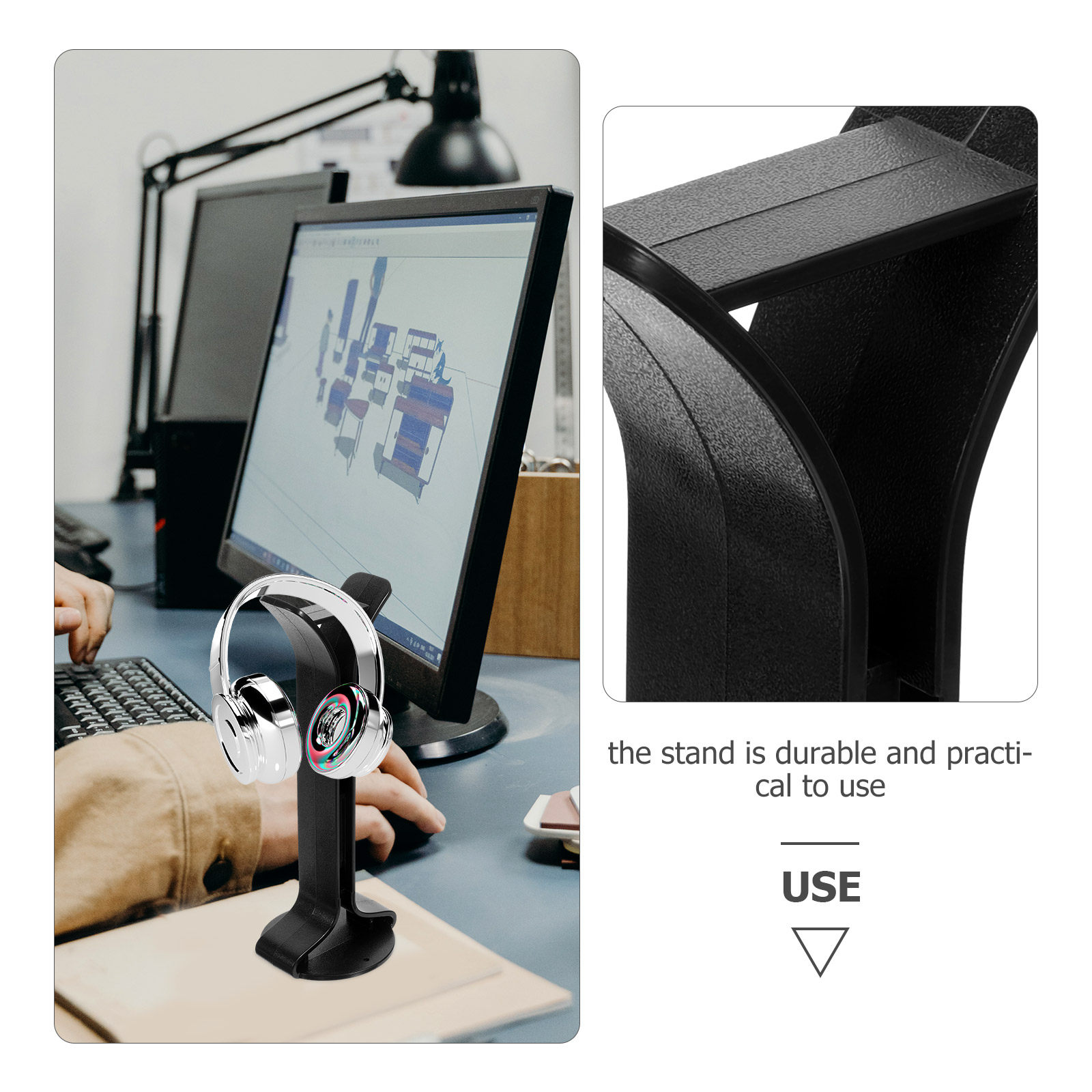 Sturdy Headphone Stand Headset - Gaming Headphone Accessories บทวิจารณ์และราคา